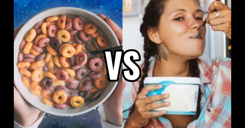 Cereal vs. Ice Cream Straight From the Carton