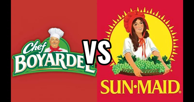 Chef Boyardee vs. Sun-Maid Raisin Girl