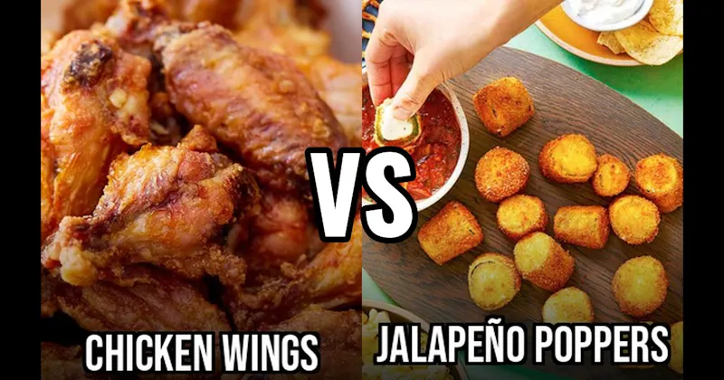 Chicken Wings vs. Jalapeño Poppers