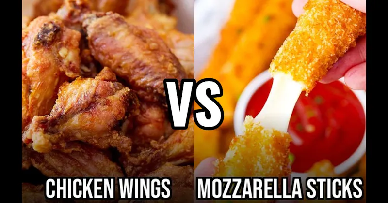 Chicken Wings vs. Mozzarella Sticks