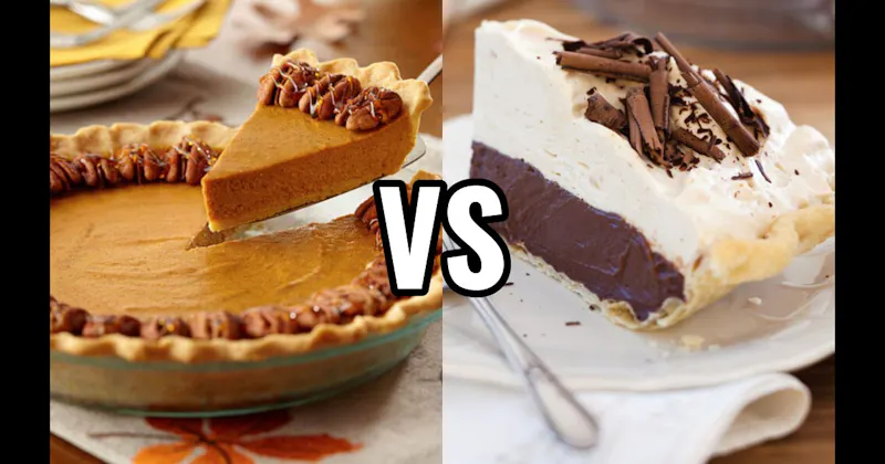 Chocolate Cream Pie vs. Pumpkin Pie