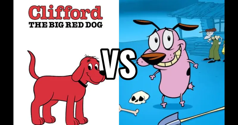 Clifford (Clifford the Big Red Dog) vs. Courage (Courage the Cowardly Dog)