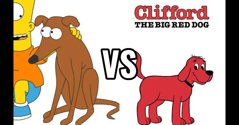 Clifford (Clifford the Big Red Dog) vs. Santa's Little Helper (The Simpsons)