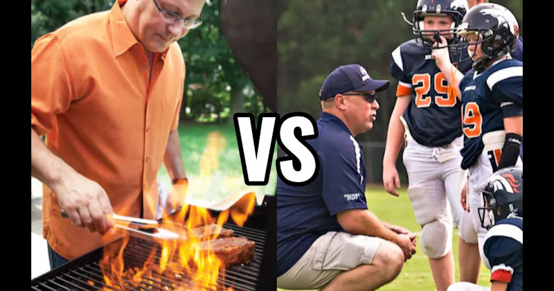 Coaching Youth Sports vs. Grilling