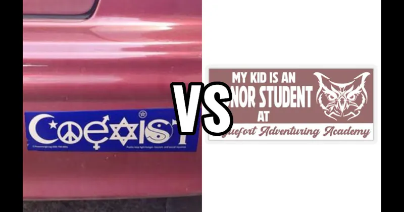 Coexist vs. My Child Is an Honor Student