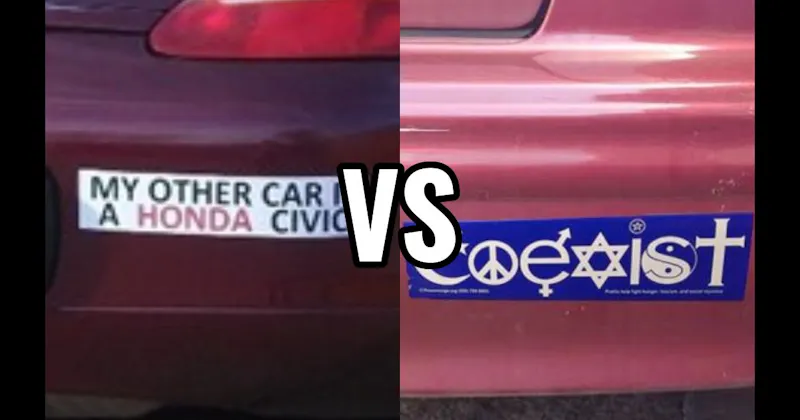 Coexist vs. My Other Car Is a ___