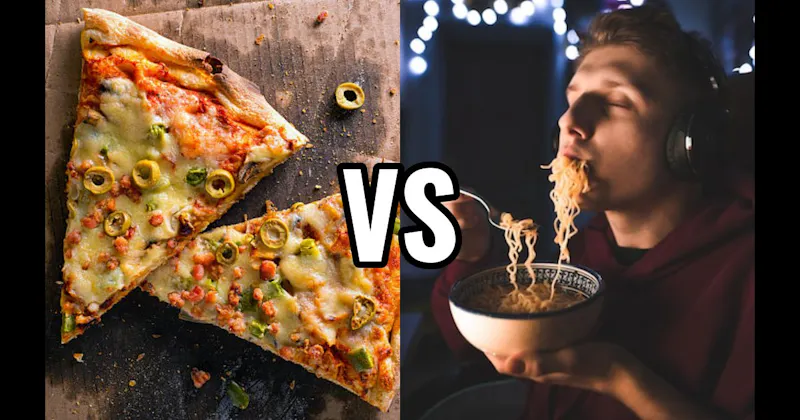 Cold Pizza vs. Instant Ramen