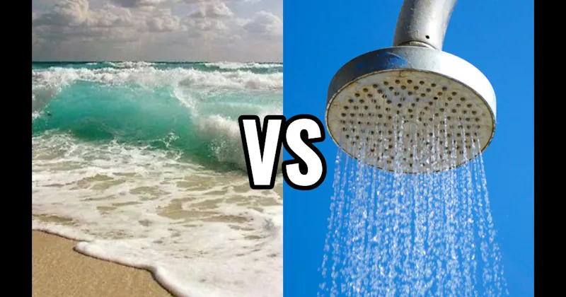 Cold Shower vs. Ocean / Beach Waves