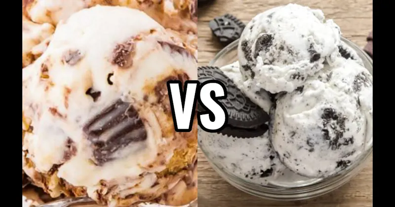 Cookies & Cream Ice Cream vs. Moose Tracks Ice Cream