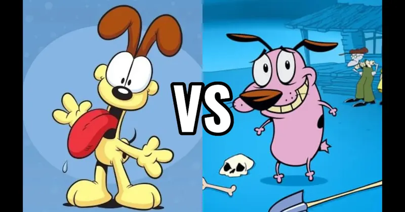 Courage (Courage the Cowardly Dog) vs. Odie (Garfield)