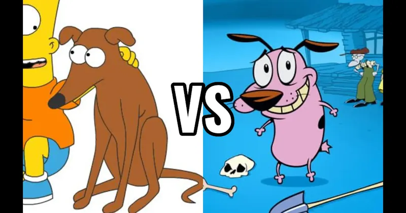 Courage (Courage the Cowardly Dog) vs. Santa's Little Helper (The Simpsons)