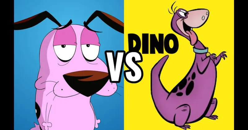 Courage the Cowardly Dog vs. Dino (The Flintstones)