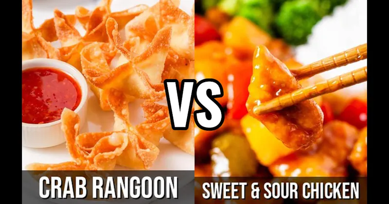 Crab Rangoon vs. Sweet & Sour Chicken