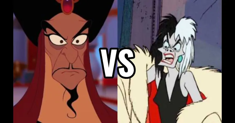 Cruella de Vil (101 Dalmatians) vs. Jafar (Aladdin)