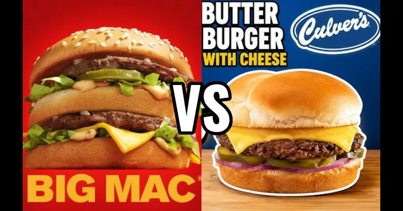 Culver’s ButterBurger Cheese vs. McDonald’s Big Mac