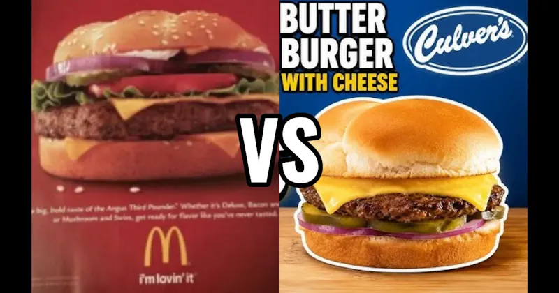 Culver’s ButterBurger Cheese vs. McDonald’s Quarter Pounder