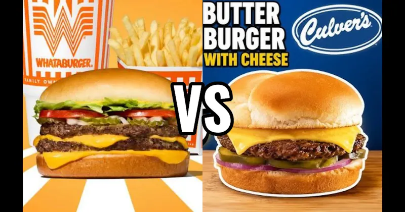 Culver’s ButterBurger Cheese vs. Whataburger Whataburger