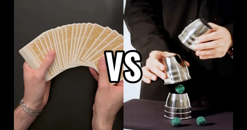 Cups and Balls vs. Pick a Card