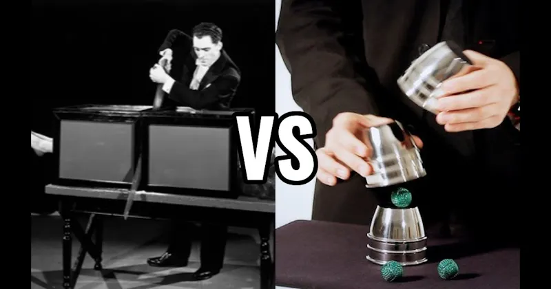 Cups and Balls vs. Sawing a Person in Half