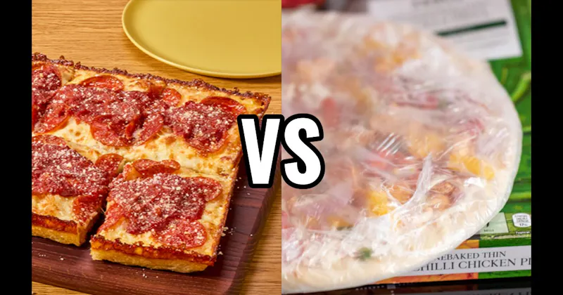 Detroit-Style Pizza vs. Frozen Pizza