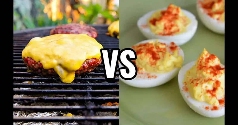 Deviled Eggs vs. Grilled Burgers