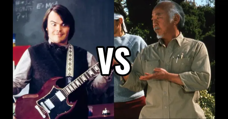 Dewey Finn (School of Rock) vs. Mr. Miyagi (The Karate Kid)