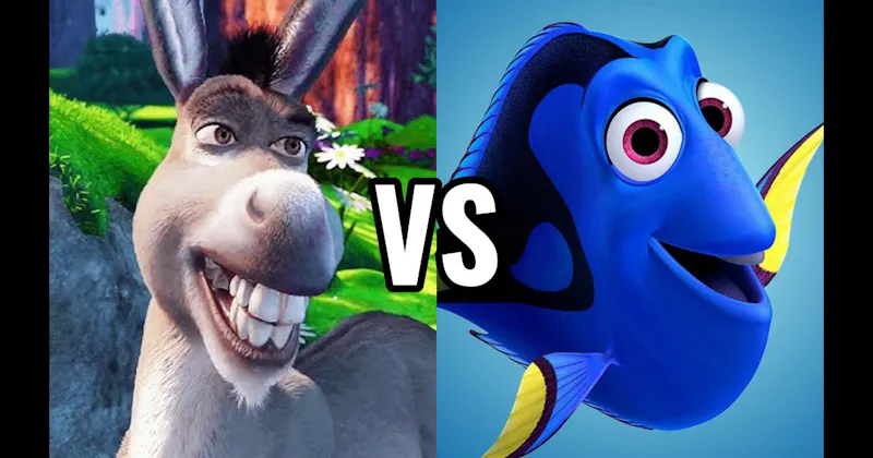 Donkey (Shrek) vs. Dory (Finding Nemo)