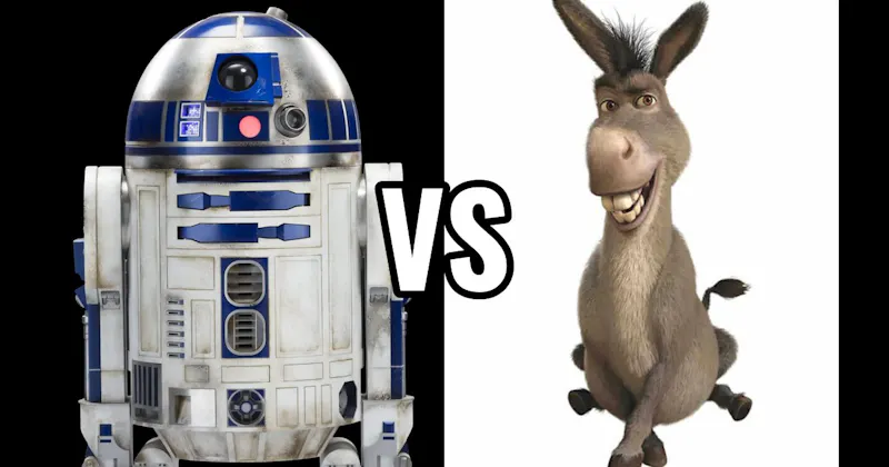 Donkey vs. R2-D2 (Star Wars)