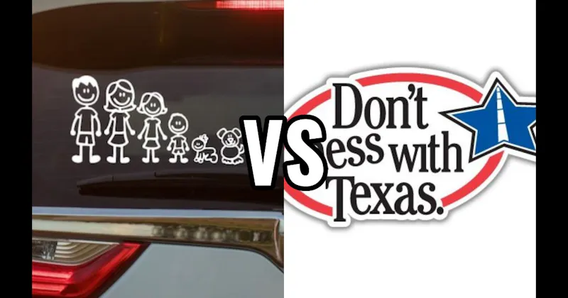 Don’t Mess with Texas vs. Stick Figure Family