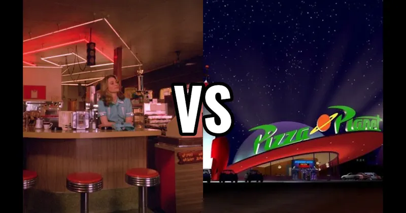 Double R Diner (Twin Peaks) vs. Pizza Planet (Toy Story)