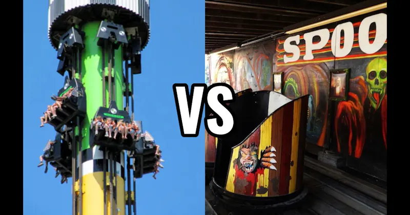 Drop Tower vs. Haunted Dark Ride
