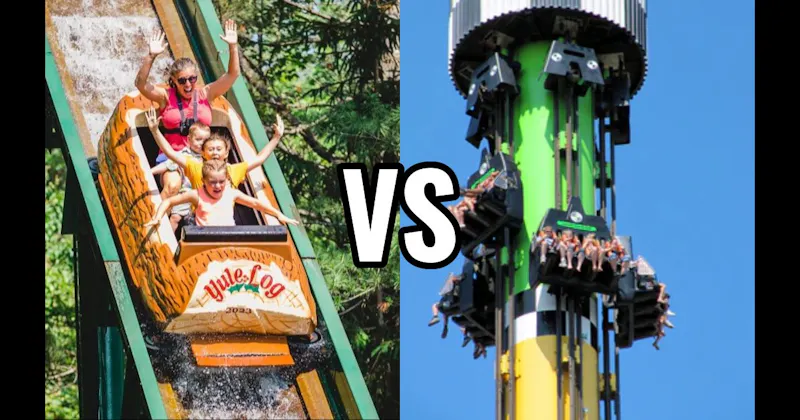 Drop Tower vs. Log Flume