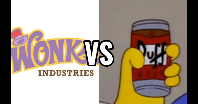Duff Beer (Simpsons) vs. Wonka Industries