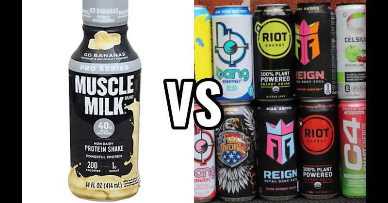Energy Drink vs. Protein Shake