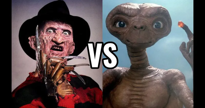 E.T. vs. Freddy Krueger (A Nightmare on Elm Street)