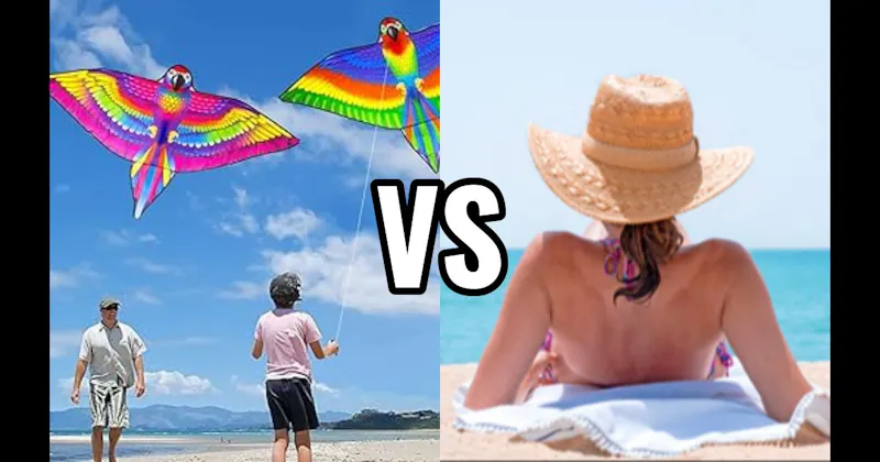 Fly a Kite vs. Relax in the Sun