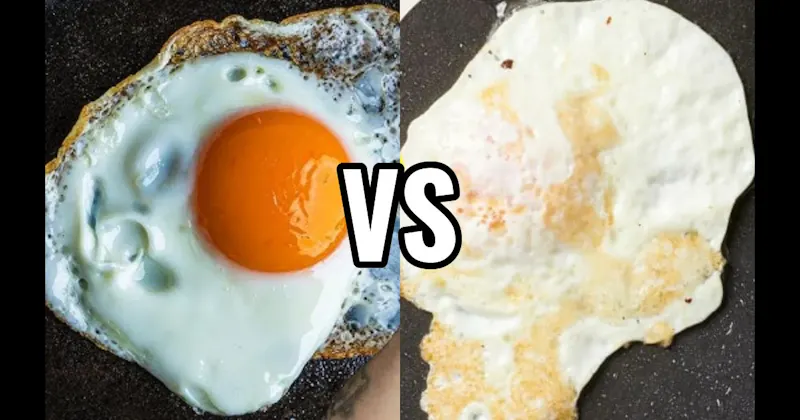 Fried Eggs vs. Over-Easy Eggs