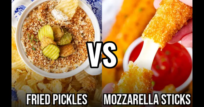 Fried Pickles vs. Mozzarella Sticks