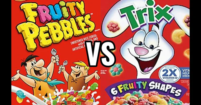 FRUITY PEBBLES vs. TRIX