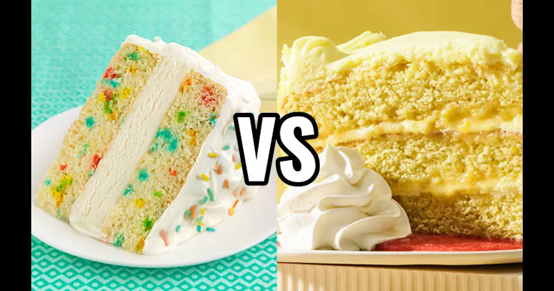 Funfetti Cake vs. Lemon Cake