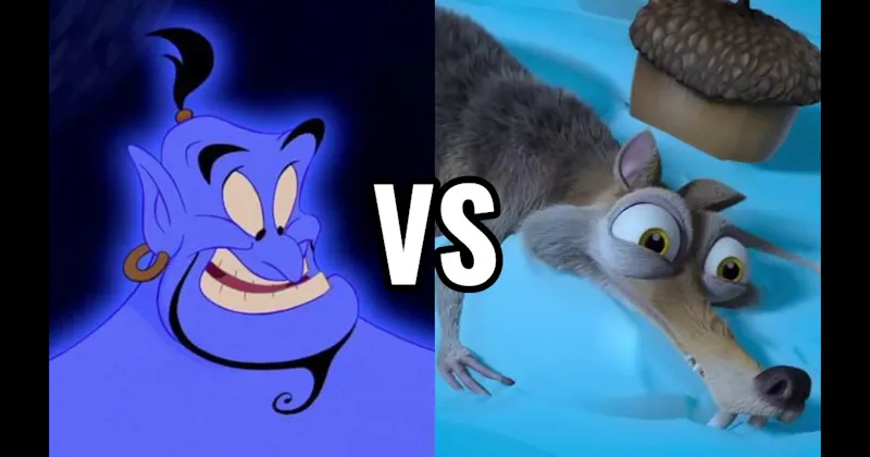 Genie (Aladdin) vs. Scrat (Ice Age)