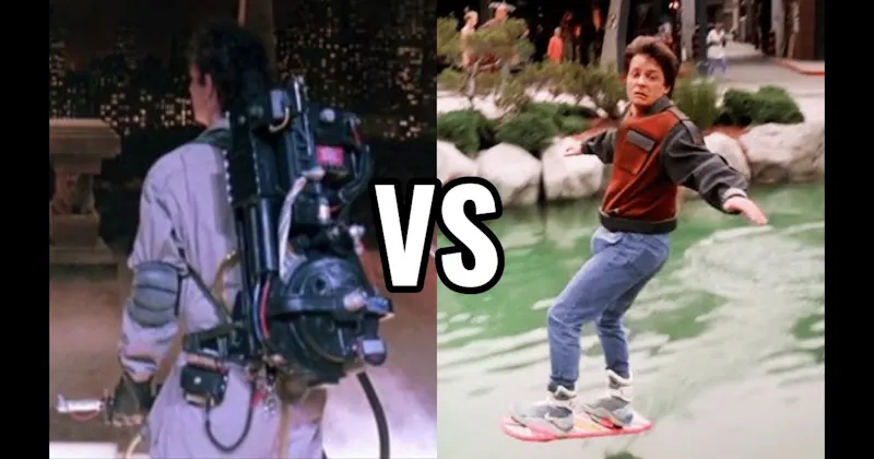 Ghostbusters Proton Pack vs. Hoverboard (Back to the Future II)