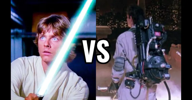 Ghostbusters Proton Pack vs. Lightsaber (Star Wars)