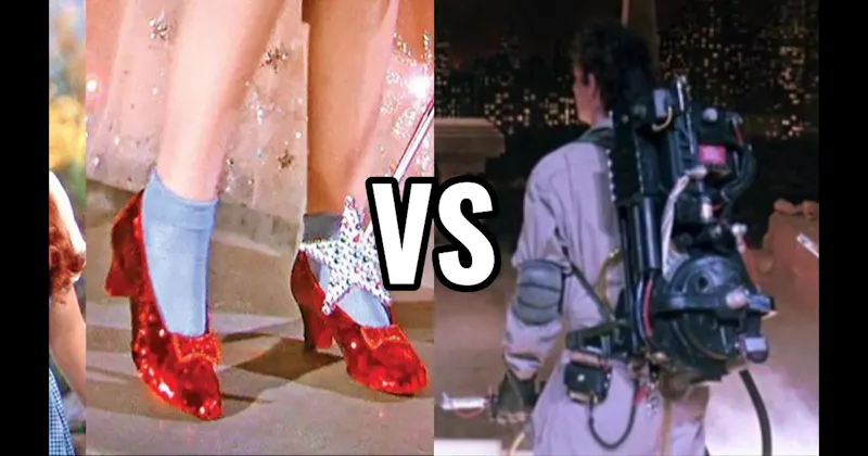 Ghostbusters Proton Pack vs. Ruby Slippers (The Wizard of Oz)