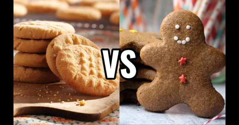 Gingerbread Cookie vs. Peanut Butter Cookie