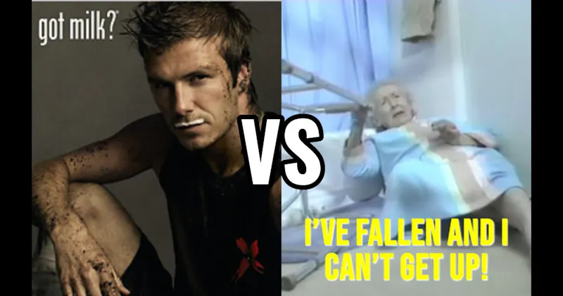 “Got Milk?” vs. “I’ve Fallen and I Can’t Get Up!”
