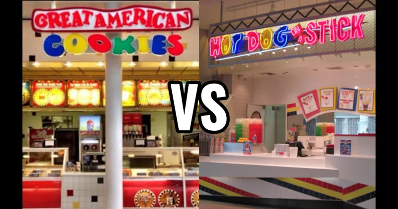Great American Cookies vs. Hot Dog on a Stick