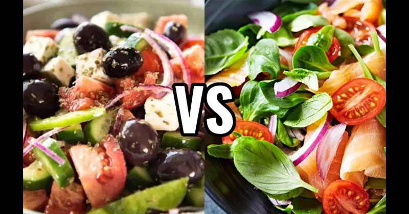 GREEK SALAD vs. SPINACH SALAD