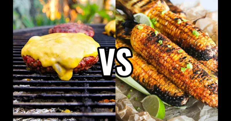 Grilled Burgers vs. Grilled Corn on the Cob