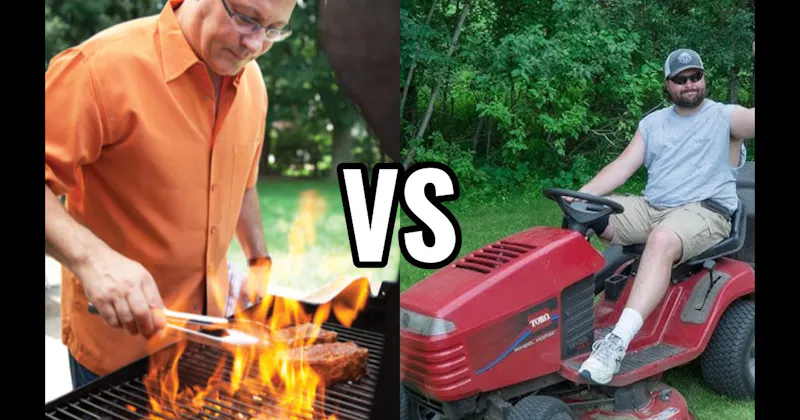Grilling vs. Mowing the Lawn
